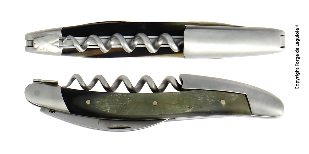 Forge De Laguiole Sommelier Aubrac Horn med sateng stål