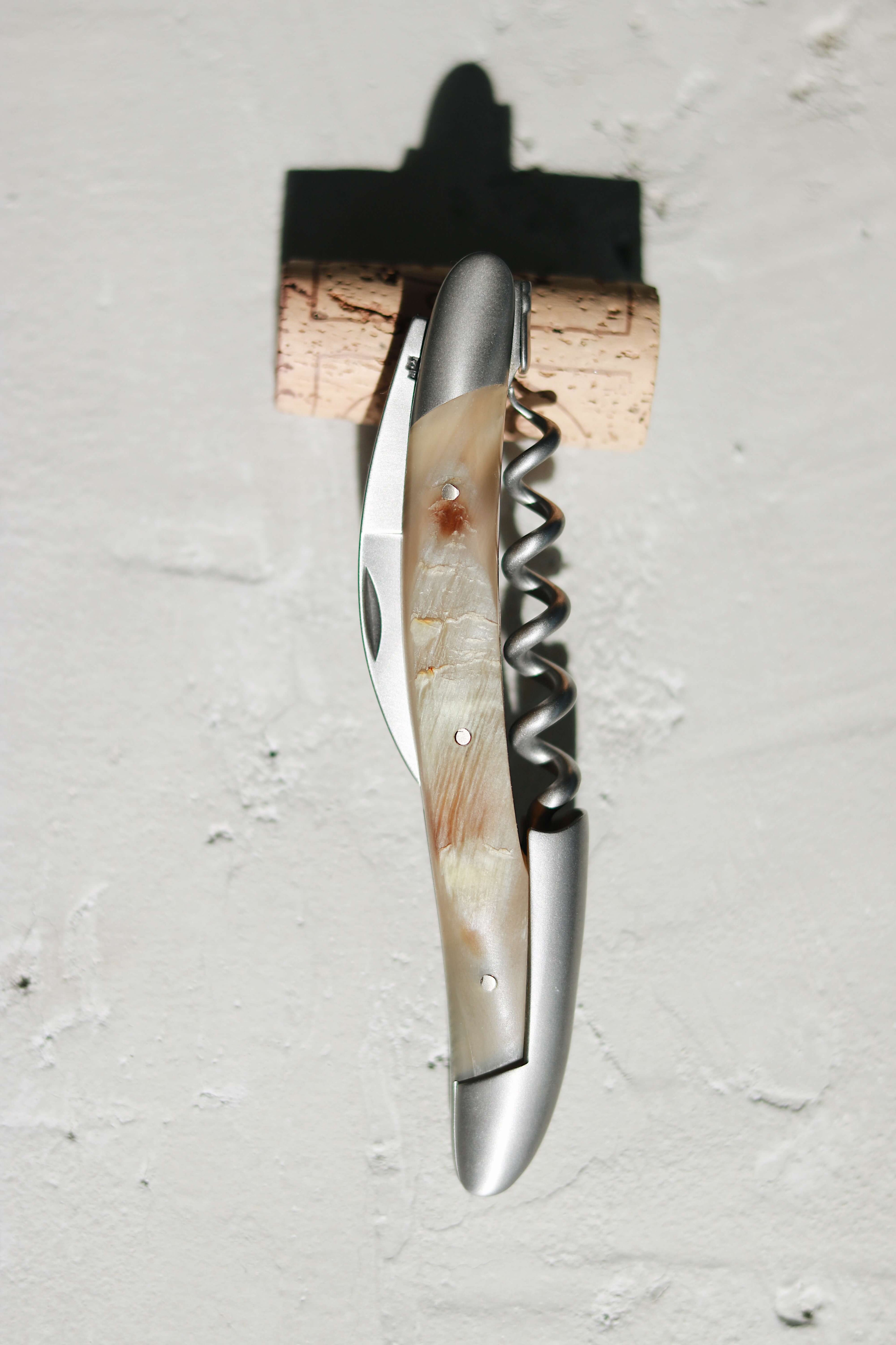 Forge De Laguiole Sommelier Aubrac Horn med sateng stål