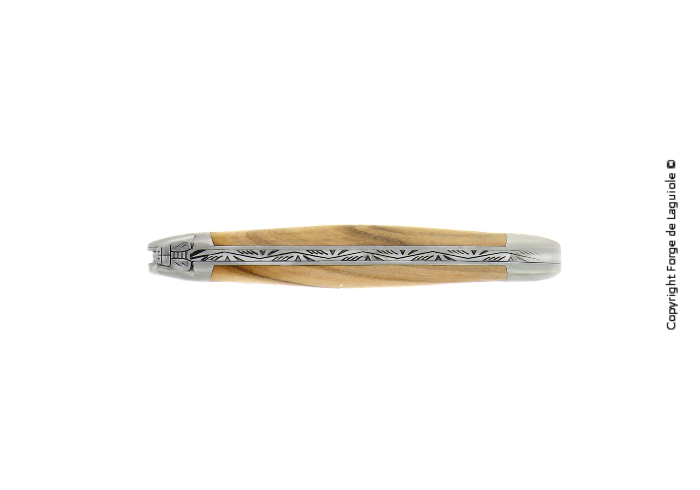Forge De Laguiole, Lommekniv, 11 cm, håndtak i oliventre, matt finish