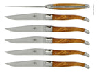 Forge De Laguiole kniver med håndtak i oliventre