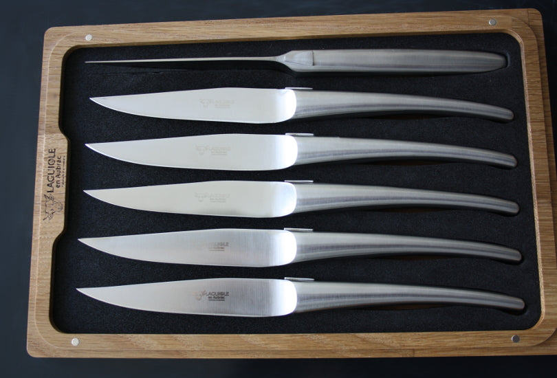 Laguiole En Aubrac Matte Steakkniver i Rustfritt Stål