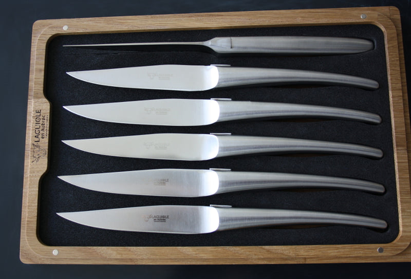 Laguiole En Aubrac Matte Steakkniver i Rustfritt Stål