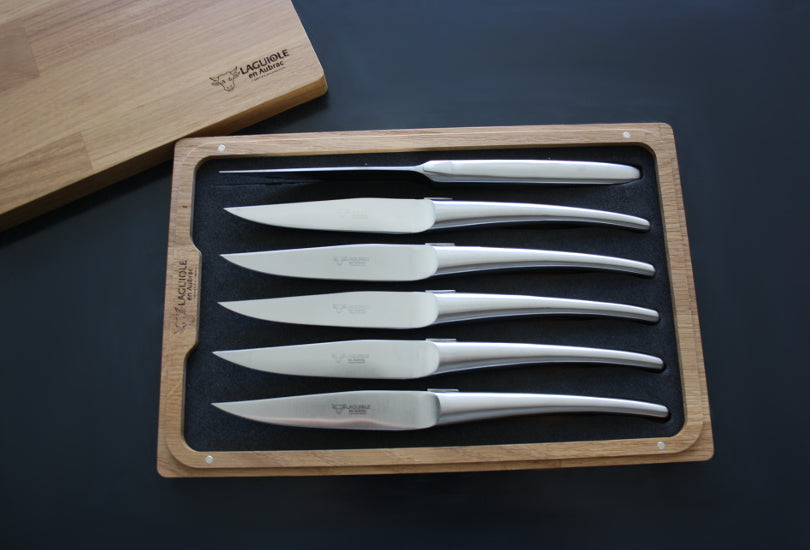 Laguiole En Aubrac Matte Steakkniver i Rustfritt Stål