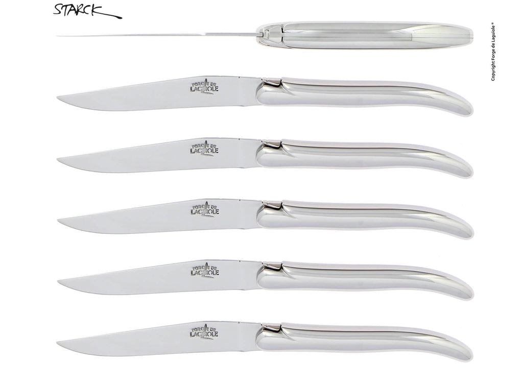 Sett med Forge De Laguiole-kniver designet av Philippe Starck