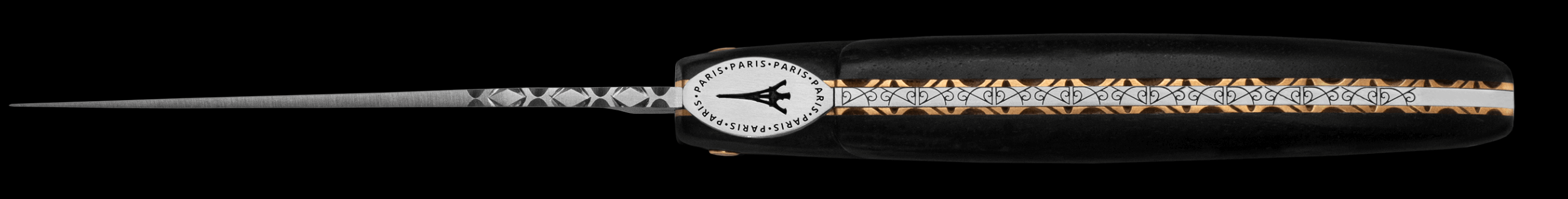 Laguiole En Aubrac - ORIGINE TOUR EIFFEL - Lommekniv med håndtak i ibenholt