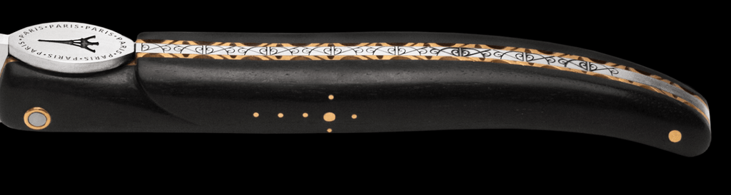 Laguiole En Aubrac - ORIGINE TOUR EIFFEL - Lommekniv med håndtak i ibenholt