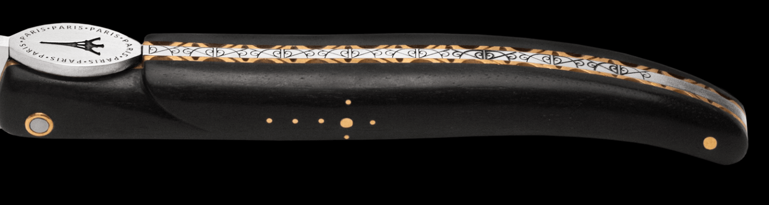 Laguiole En Aubrac - ORIGINE TOUR EIFFEL - Lommekniv med håndtak i ibenholt