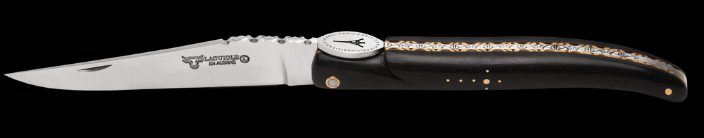 Laguiole En Aubrac - ORIGINE TOUR EIFFEL - Lommekniv med håndtak i ibenholt