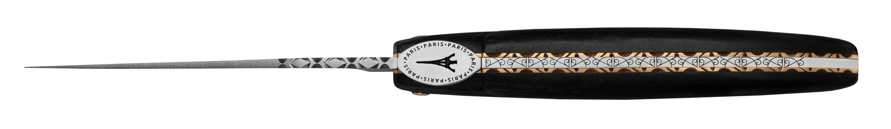 Laguiole En Aubrac - ORIGINE TOUR EIFFEL - Lommekniv med håndtak i ibenholt