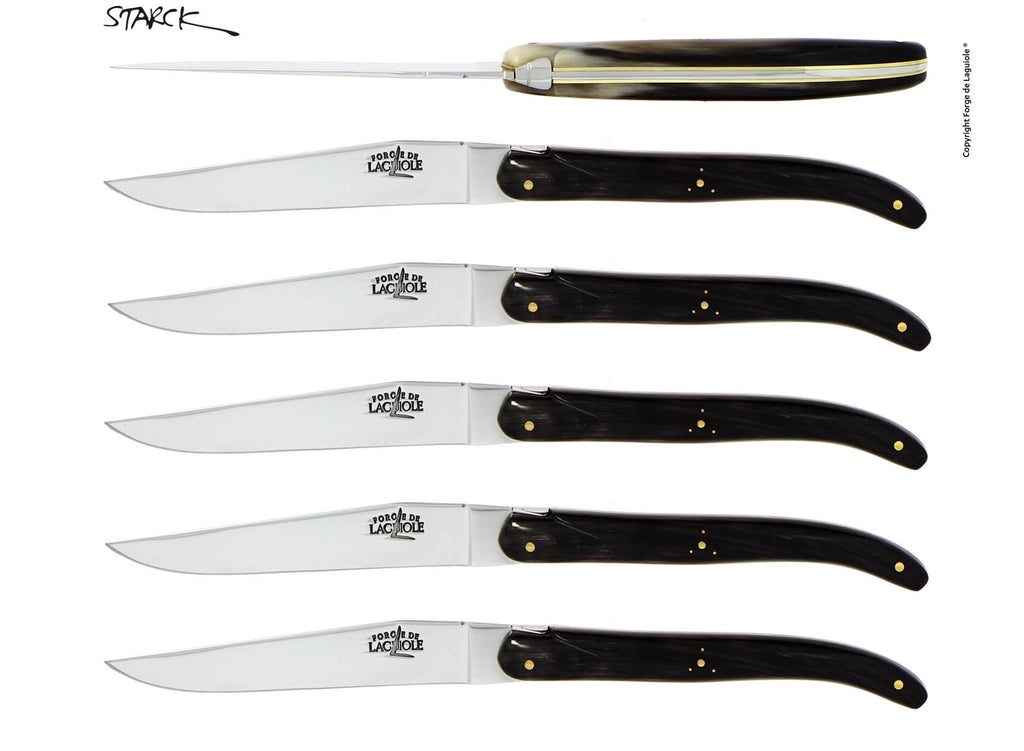 Sett med Forge De Laguiole-kniver designet av Philippe Starck