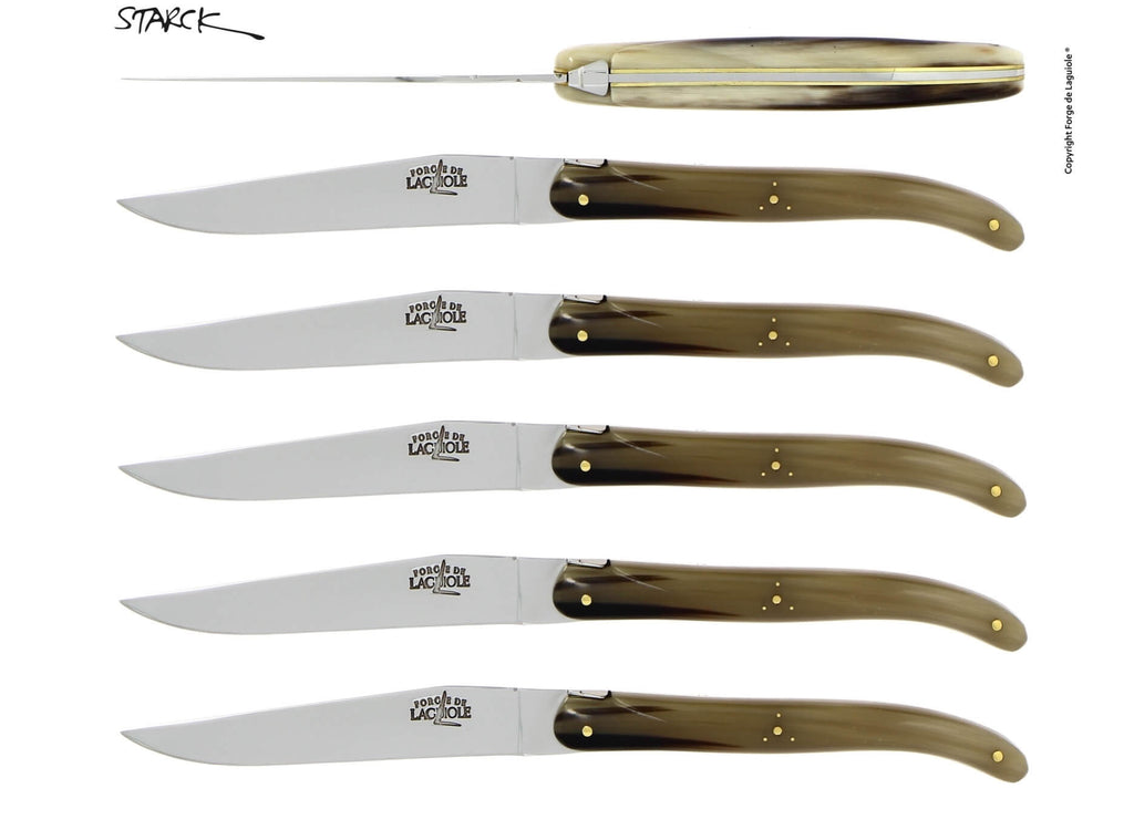 Sett med Forge De Laguiole-kniver designet av Philippe Starck