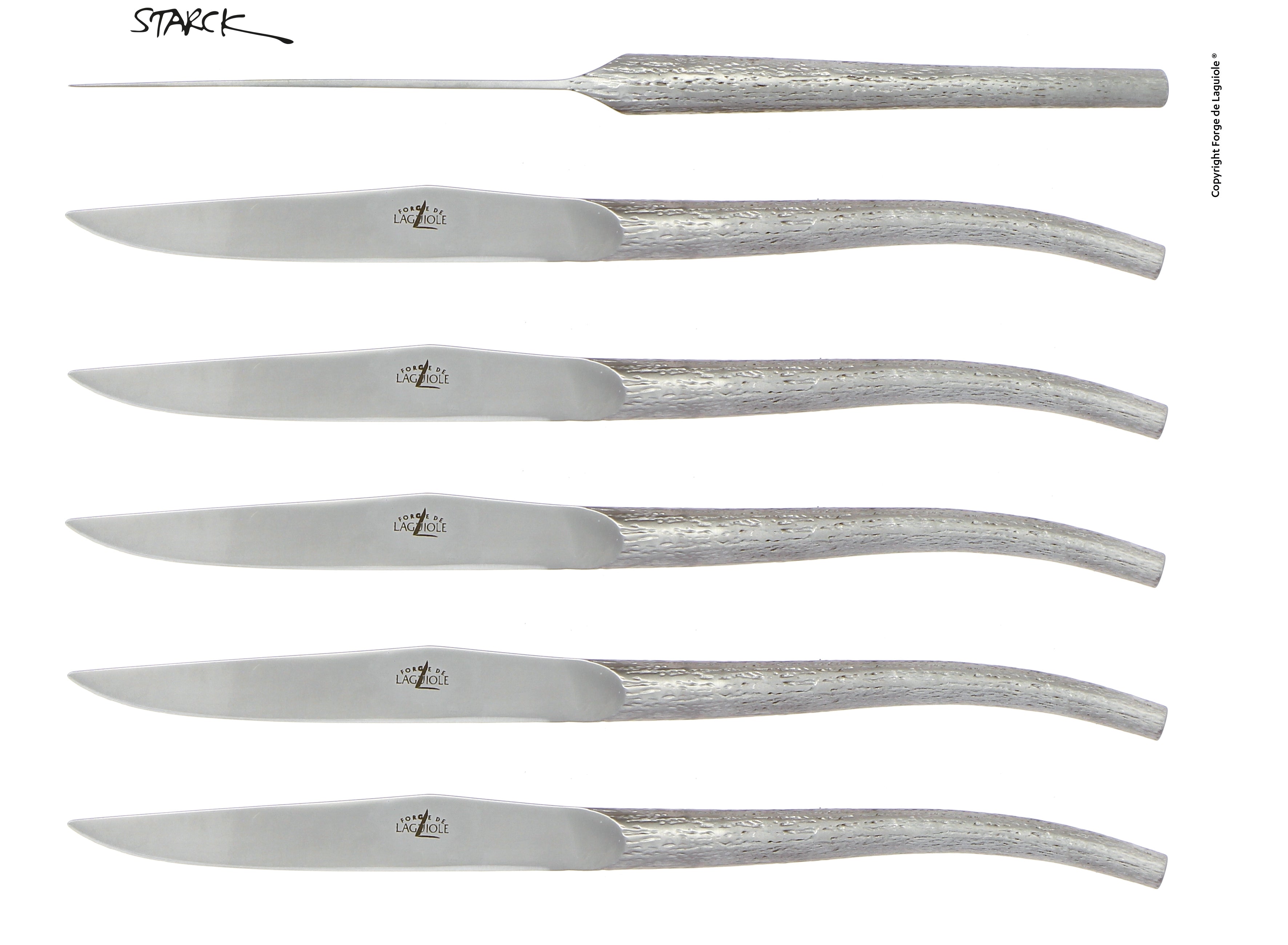 Forge De Laguiole bordkniver designet av Philippe Starck