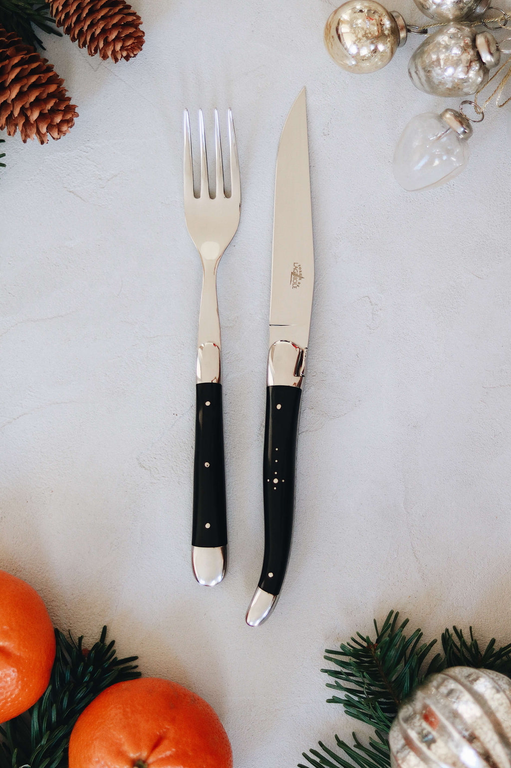 Forge De Laguiole-kniver med Dark Horn-håndtak