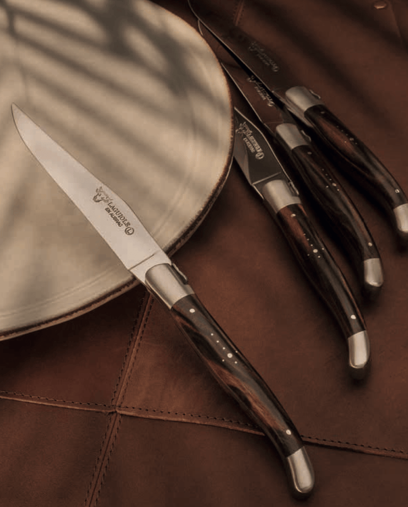 Laguiole En Aubrac – Biffkniver i Macassar Ibenholt