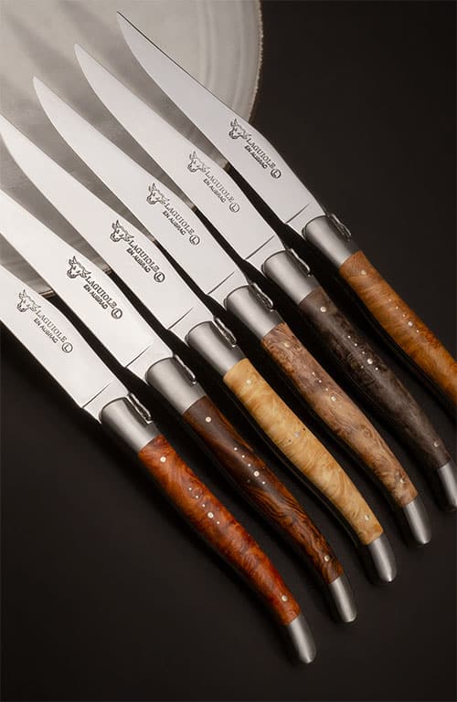 Laguiole En Aubrac – Mixed Collection – Amboyna, Ironwood, Lønn, Kastanje, Poppel og Teak