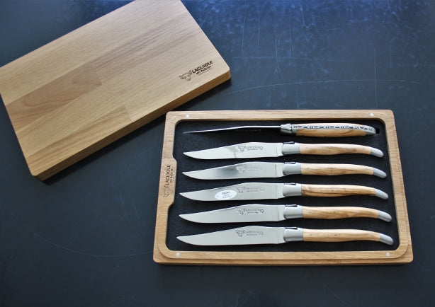 Laguiole En Aubrac Olive Wood Steak Kniver
