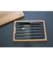 6 stk. Laguiole kniver (Sort Paperstone)